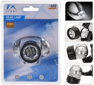 FX Light LED Stirnlampe mit 7 Led