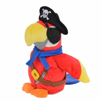 Sprechendes Labertier Piraten Papagei "Parry" Plüschfigur spricht nach
