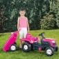 Preview: Kinder Trettraktor mit Anhänger Unicorn Tractor