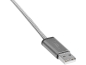 Preview: 3in1-Schnellladekabel: Micro-USB, USB Typ C & Lightning, Textil, 60 cm