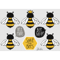 Preview: Jabalou wasserfeste Sticker save the bees, DIN A6
