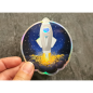 Preview: Jabalou wasserfester Hologramm Sticker, Rakete