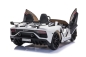 Preview: Kinderfahrzeug weiss "Lamborghini Aventador SVJ Doppelsitzer" - Lizenziert - 12V7AH, 2 Motoren- 2,4Ghz Fernsteuerung