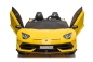 Preview: Kinderfahrzeug Gelb Elektro Auto Lamborghini Aventador SVJ Doppelsitzer - Lizenziert - Fernsteuerung, MP3, Ledersitz+EVA+Lackiert