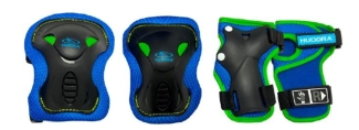 Hudora Biomechanisches Protektoren-Set für Kinder (blau, XS)