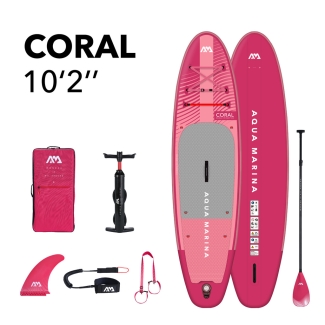 Stand Up Paddle SUP Aqua Marina Coral (Raspberry) - Advanced All-around iSUP