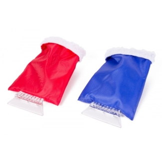 Eiskratzer mit Handschuh in rot oder blau