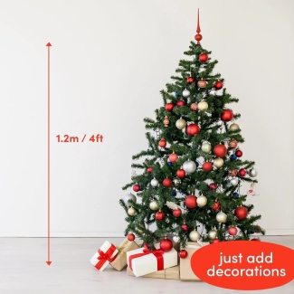 Premium künstlicher grüner kompakter Weihnachtsbaum 1.2m mit 260 Zweigen und Metallständer