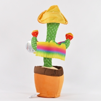 Labertier Tanzender Kaktus mit Sound und Laberfunktion, Sombrero und Rasseln