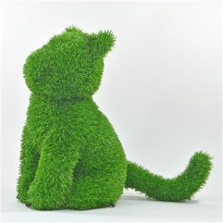 AniPlants, Grasfigur, "Katze" sitzend, Gartendeko, 50cm