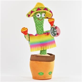 Labertier Tanzender Kaktus mit Sound und Laberfunktion, Sombrero und Rasseln