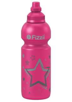 Fizzii Trinkflasche 600ml pink, Sterne
