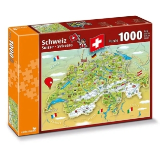 Illustrierte Schweizerkarte 1'000 Teile Puzzle
