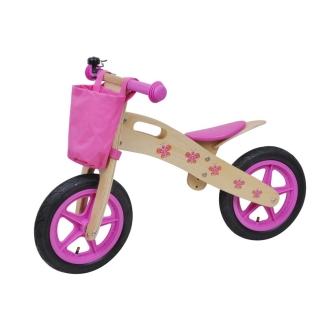 Laufrad Woody Butterfly Bike Pink braun
