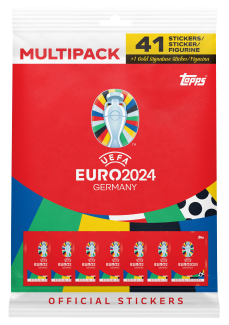 Topps Euro 2024 Sticker Multipack mit 42 Stickern