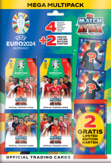 Topps Euro 2024 Sammelkarten Mega-Multipack