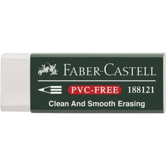 FABER-CASTELL Radierer Gummi PVC-FREE 188121 weiss