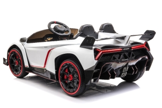 Kinderfahrzeug - Elektro Auto Lamborghini Veneno - Lizenziert - 2,4Ghz Fernsteuerung, MP3, Ledersitz + EVA + Allrad + 2 Sitzer