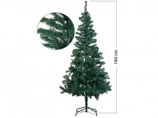 Künstlicher Weihnachtsbaum mit 533 Spitzen und Ständer, 180 cm, grün