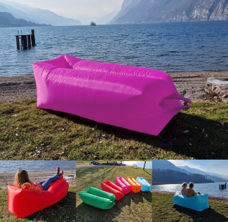 Aufblasbarer Sitz - Liegesack Luftsofa Air Lounge in pink