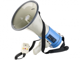 MP3-Megafon mit Voice-Recording, Wiedergabe von USB, SD & AUX, 50 Watt