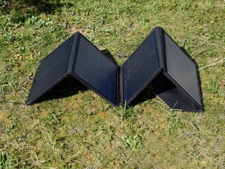 Mobiles, faltbares Solarpanel, 4 monokristalline Solarzellen, 50 Watt