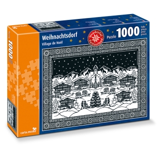 Scherenschnitt Weihnachtsdorf 1'000 Teile Puzzle