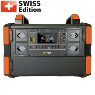 Swiss-Edition Powerstation & Solar-Konverter 327Ah, 1048Wh, 1x 230V, 12V, USB, 1000W