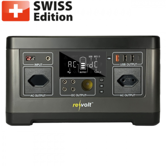 Swiss-Edition Powerstation & Solar-Konverter 140Ah, 520Wh, 1x 230V, 12V, USB, 500W