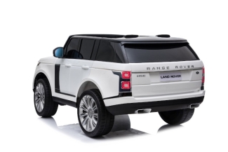 Kinderfahrzeug weiss - Elektro Auto Land Rover Range Rover - Lizenziert - 2x 12V7AH, 4 Motoren- 2,4Ghz Fernsteuerung, MP3, Ledersitz+EVA