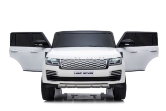 Kinderfahrzeug weiss - Elektro Auto Land Rover Range Rover - Lizenziert - 2x 12V7AH, 4 Motoren- 2,4Ghz Fernsteuerung, MP3, Ledersitz+EVA