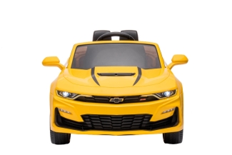 Elektro Kinderfahrzeug "Chevrolet Camaro" - Lizenziert - 12V Akku, 2 Motoren- 2,4Ghz Fernsteuerung, MP3, Ledersitz+EVA