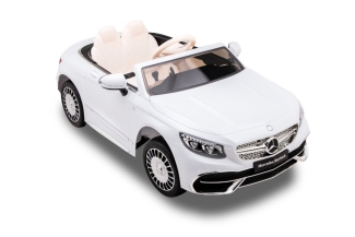 Kinderfahrzeug weiss - Elektro Auto "Mercedes S650 Maybach" - Lizenziert - 12V7AH Akku