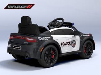 Kinderfahrzeug - Elektro Auto "Dodge Polizei" Lizenziert - 12V Akku,2 Motoren- 2,4Ghz Fernsteuerung, MP3