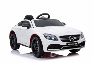 Kinderfahrzeug weiss - Elektro Auto "Mercedes C63 AMG" - Lizenziert - 12V7AH Akku + 2,4Ghz