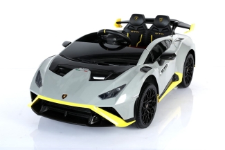 Elektro Kinderauto grau "Lamborghini Huracan STO" - Lizenziert - 12V7A Akku, 2 Motoren