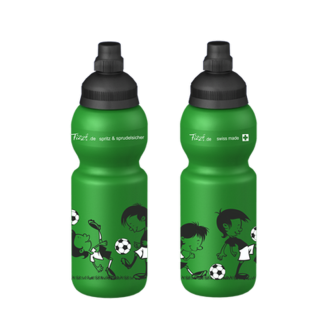 Fizzii Trinkflasche 330ml grün, Fussball Kids