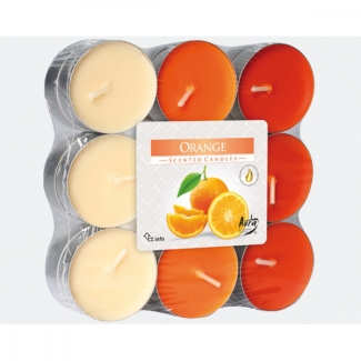 Teelichter Duft 18er Orange in Blockpackung