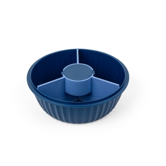 Yumbox Poke Bowl Schüssel Schale mit 3-teiligem Teiler, Hawaii blue