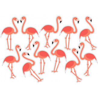 Jabalou wasserfeste Sticker Flamingo, DIN A6
