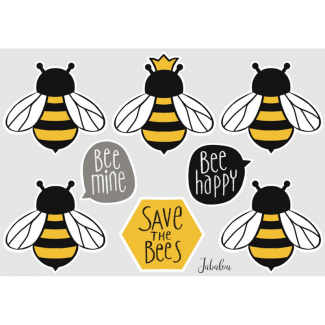 Jabalou wasserfeste Sticker save the bees, DIN A6