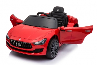 Kinderfahrzeug - Elektro Auto "Maserati Ghibli" - Lizenziert - 12V7AH, 2 Motoren- 2,4Ghz Fernsteuerung, MP3, Ledersitz+EVA