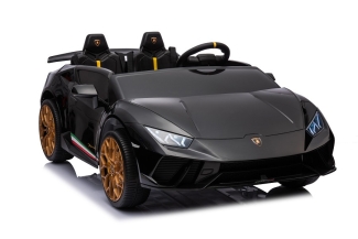Kinderfahrzeug - Elektro Auto "Lamborghini Huracan Spider 2 Sitzer" - Lizenziert - 4 Motoren- 2,4Ghz , MP3, Ledersitz + EVA