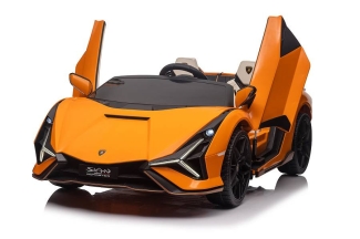 Kinderfahrzeug orange - Elektro Auto "Lamborghini SIAN 2 Sitzer" - Lizenziert - 24V Akku, 4 Motoren- 2,4Ghz