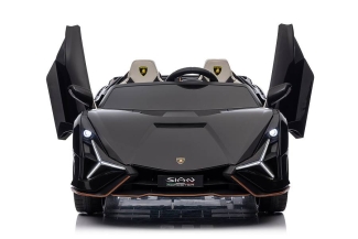 Kinderfahrzeug schwarz - Elektro Auto "Lamborghini SIAN 2 Sitzer" - Lizenziert - 24V Akku, 4 Motoren- 2,4Ghz