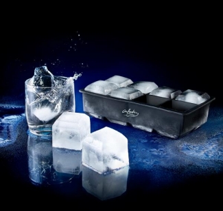 XXXL-Eiswürfelform für 8 Eiswürfel, 5x5x5cm für 1 Liter Wasser
