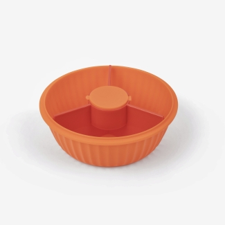 Yumbox Poke Bowl Schüssel Schale mit 3-teiligem Teiler, Tangerine Orange