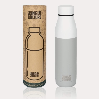 Jungle Culture wiederverwendbare Wasserflaschen aus Edelstahl mit 650 ml in weiss