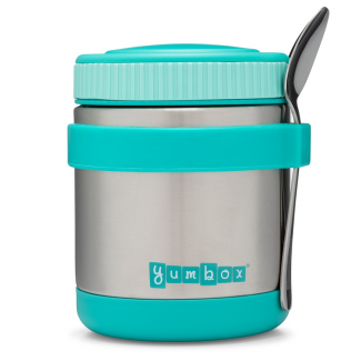 Yumbox Zuppa 420 ml Thermobehälter mit Löffel, Caicos Aqua