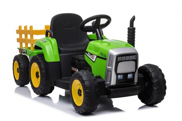 Kinderfahrzeug Elektro Auto Traktor Mit Anhänger 12V Akku,2 Motoren 